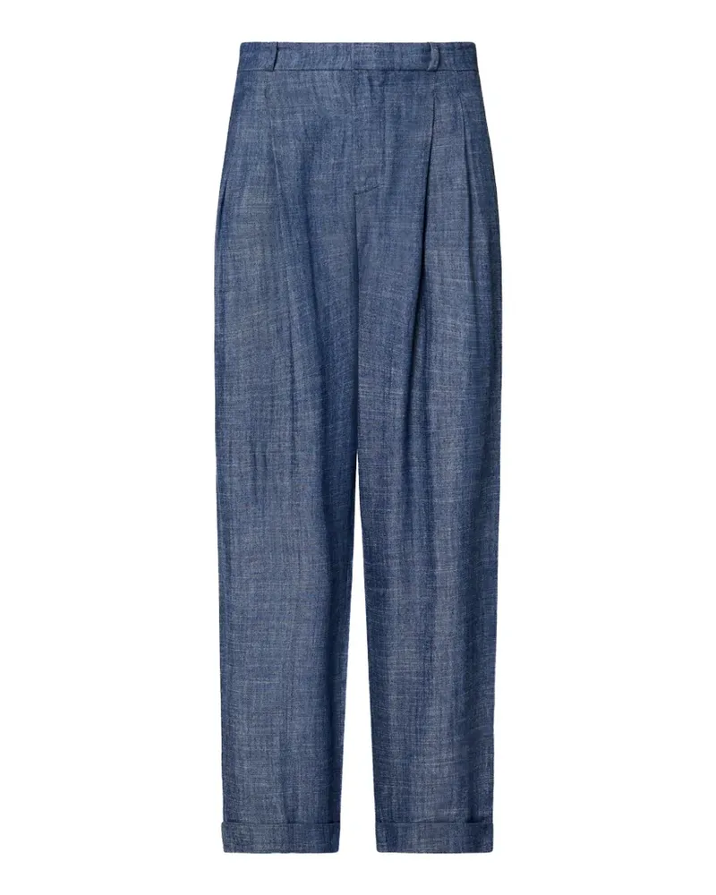 Peuterey pleated-design trousers - Blau Blau