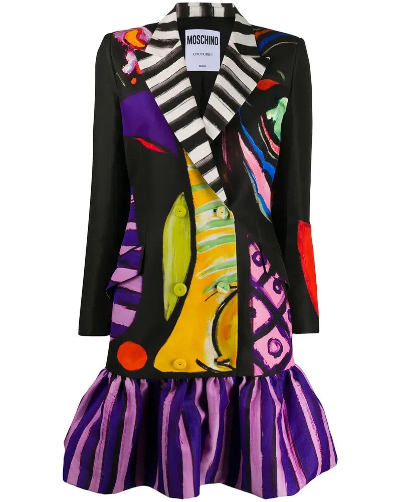 Moschino Kleid mit Print - Schwarz Schwarz