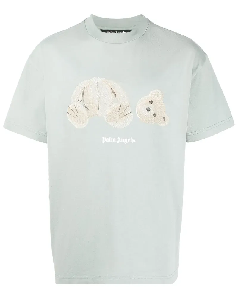 Palm Angels T-Shirt mit Logo-Print - Grün Grün