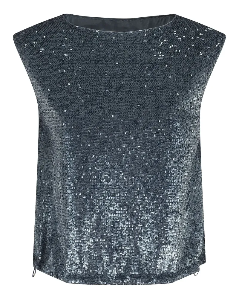 Herno sequin-embellished sleeveless top - Blau Blau