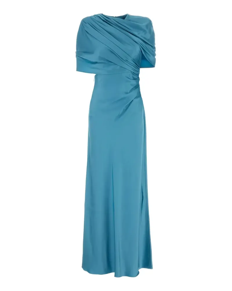 Stella McCartney Drapiertes Maxikleid aus Satin - Blau Blau