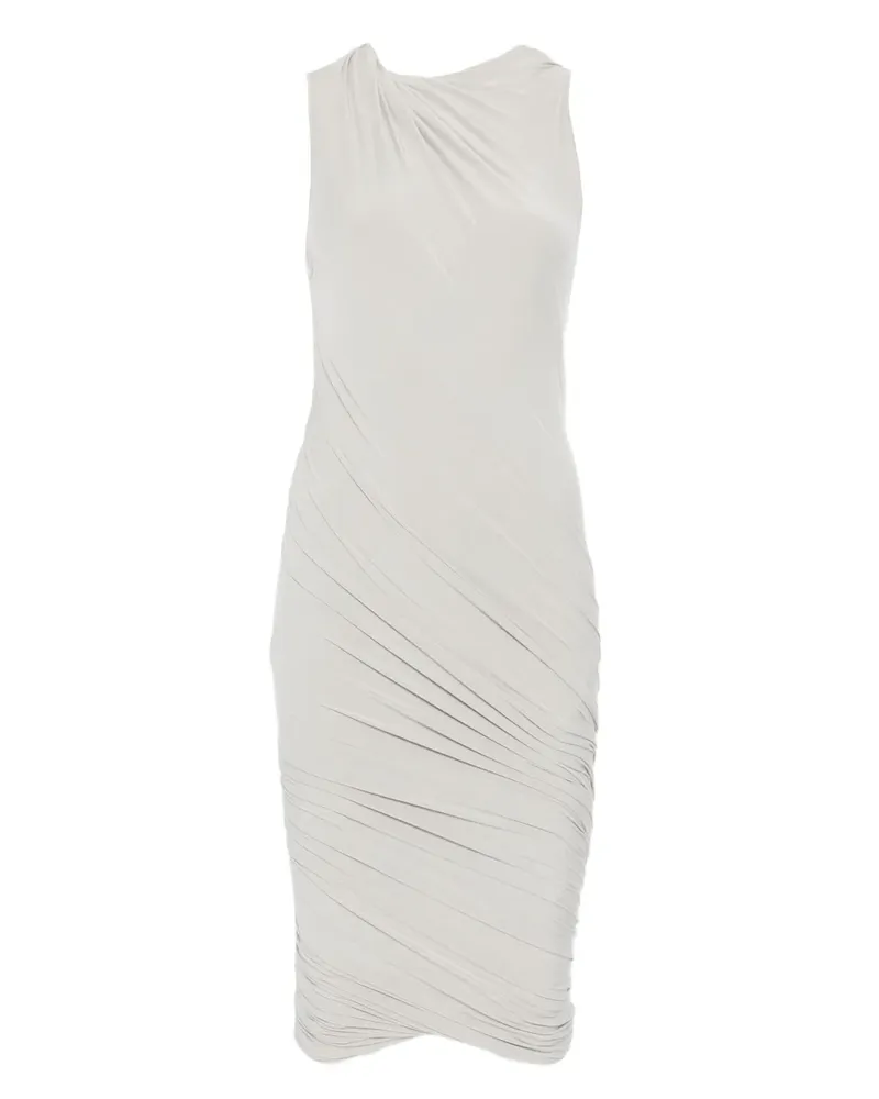 Rick Owens Lilies Drapiertes Midikleid - Grau Grau