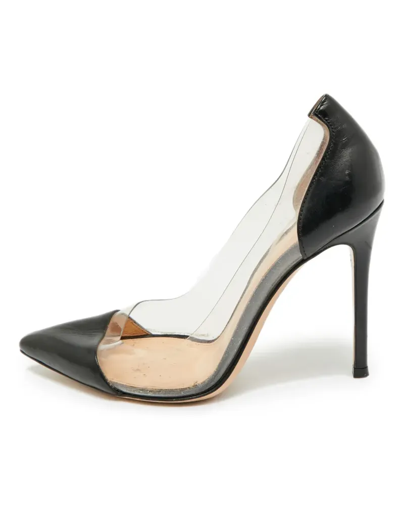 Gianvito Rossi Plexi Pumps mit spitzer Kappe - Weiß Weiß