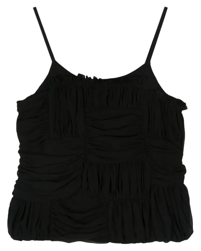 Comme des Garçons Drapierte Bluse - Schwarz Schwarz