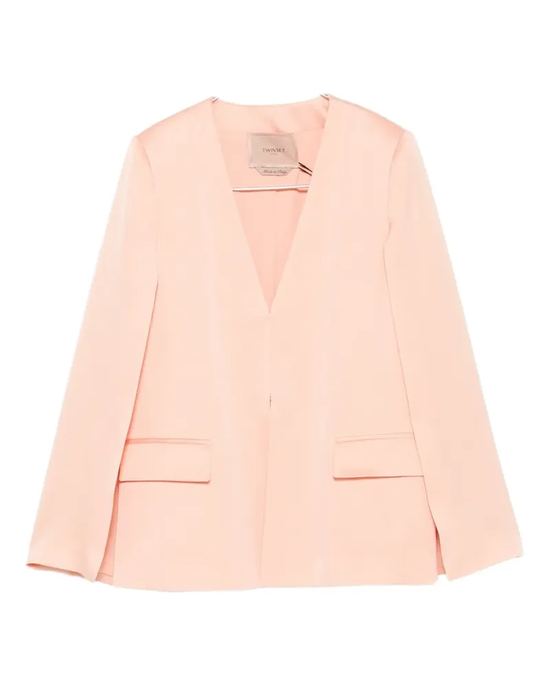 Twin-Set V-neck pockets blazer - Orange Orange