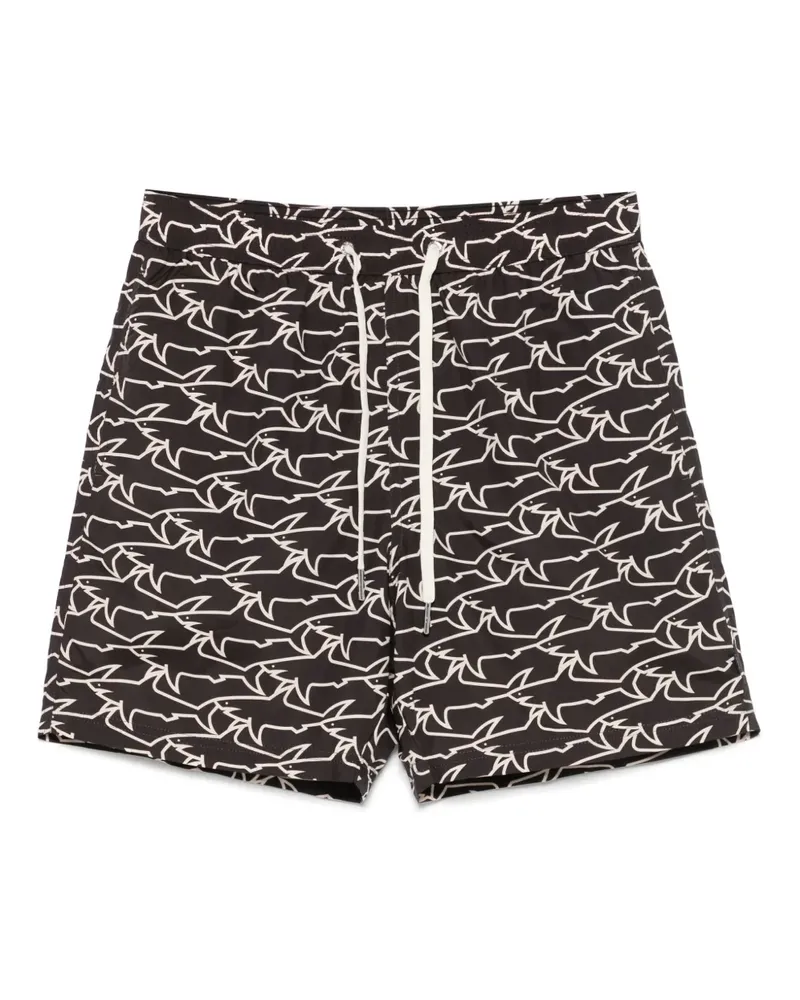 Paul & Shark Badeshorts mit Print - Schwarz Schwarz