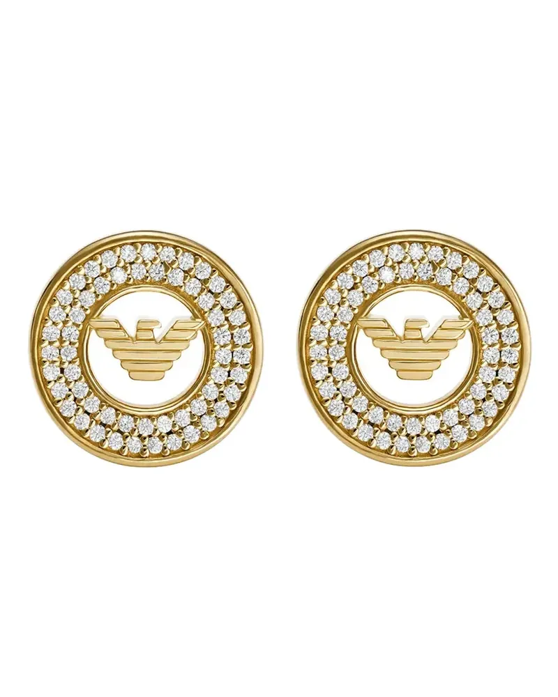 Emporio Armani logo-motif stud earrings - Gold Gold