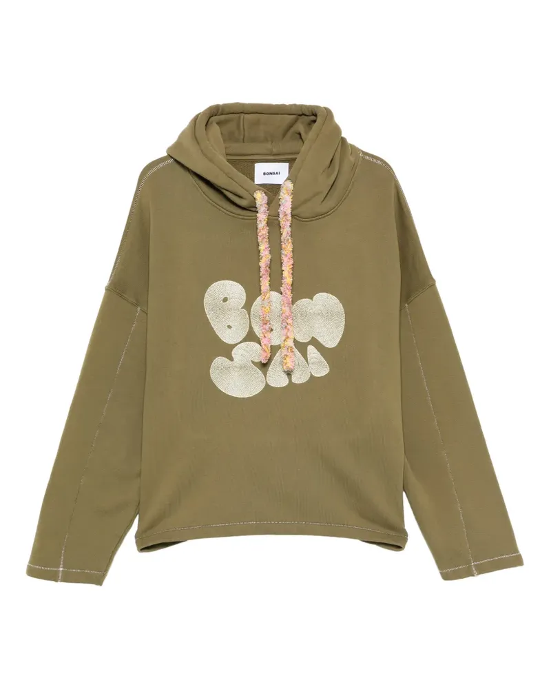 BONSAI Oversized-Hoodie mit Logo - Grün Grün
