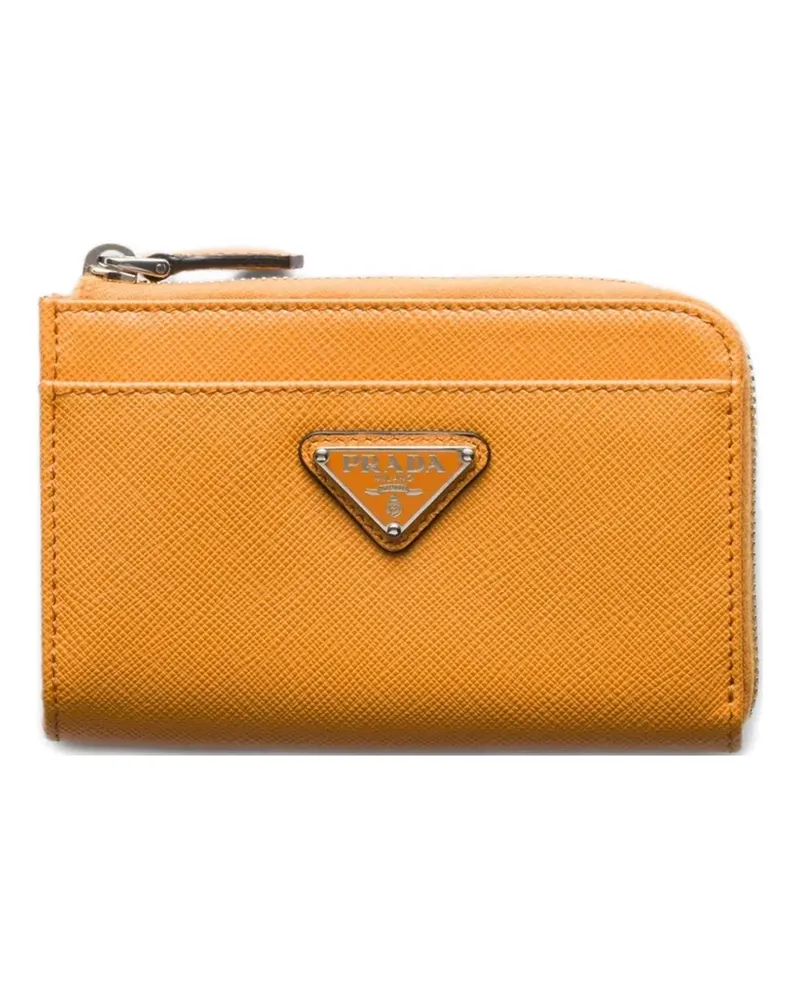 Prada Schlüsseletui mit Triangel-Logo - Orange Orange