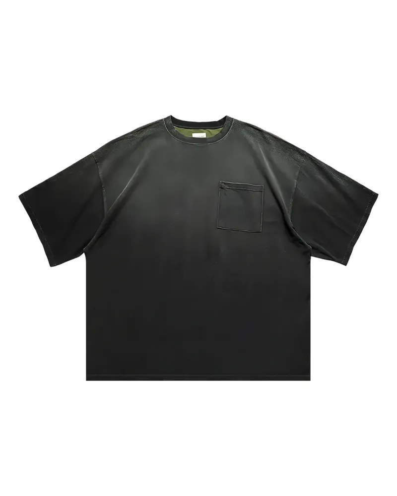 KAPITAL T-Shirt mit Skeletttasche - Schwarz Schwarz