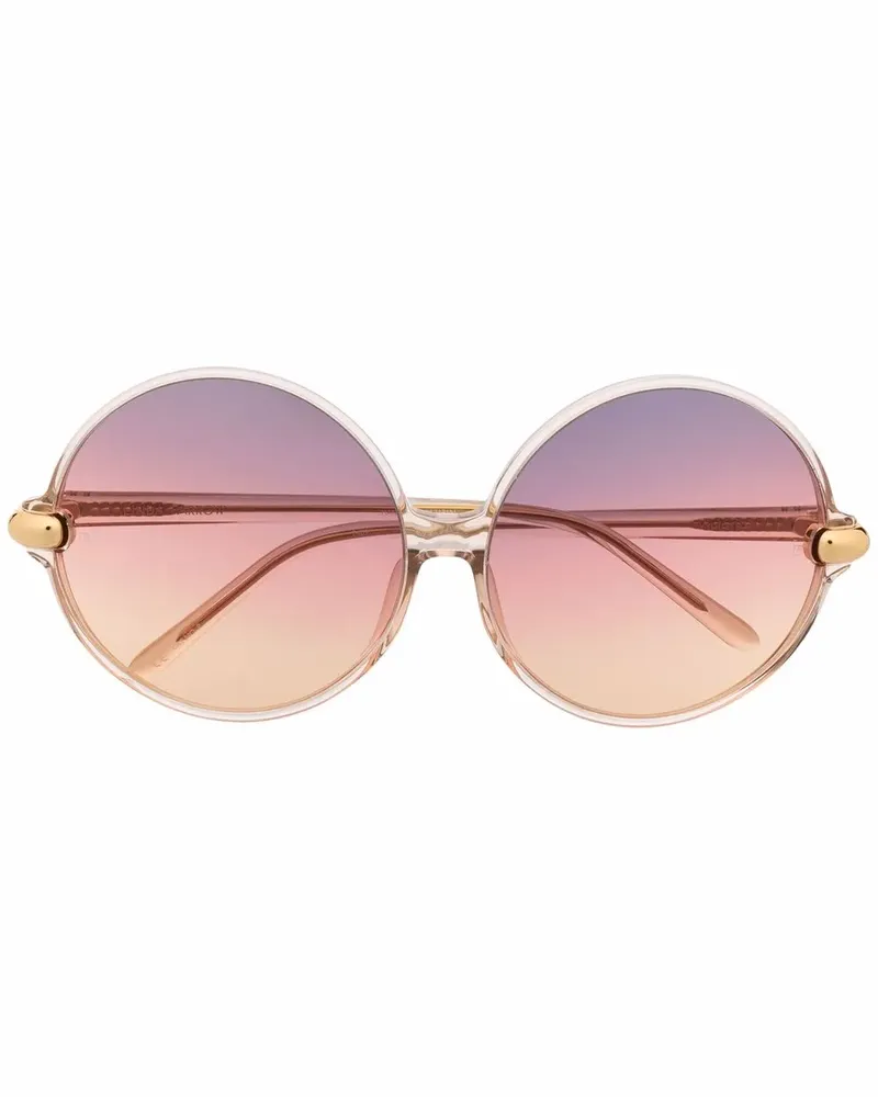 Linda Farrow Sonnenbrille mit rundem Gestell - Nude Nude