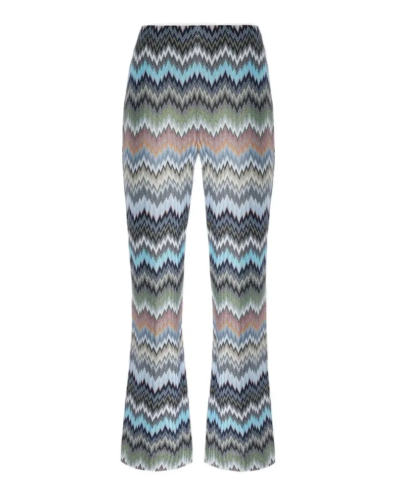 Missoni Ausgestellte Hose mit Zickzackmuster - Blau Blau