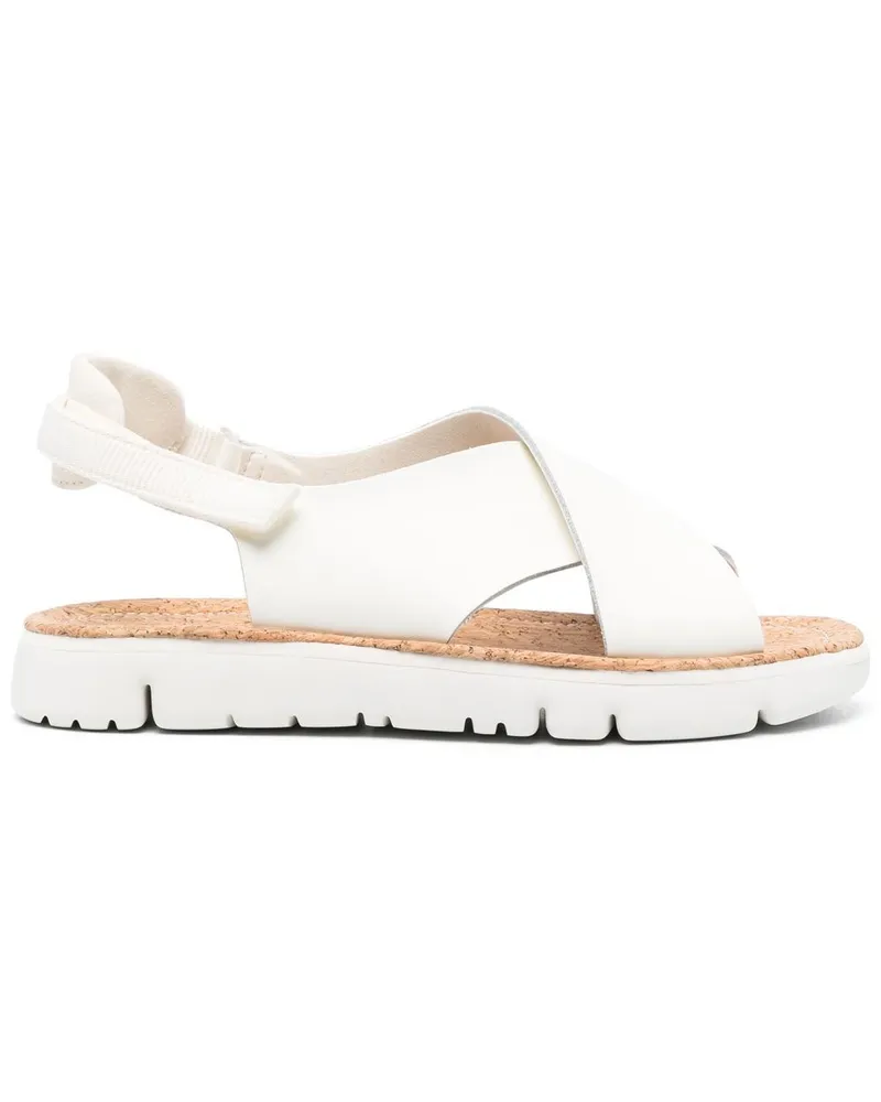 Camper Sandalen mit überkreuzten Riemen - Weiß Weiß