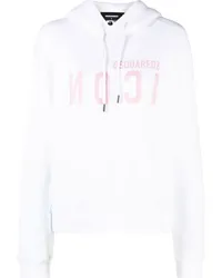 Dsquared2 Iconic Hoodie mit Logo-Print Weiß