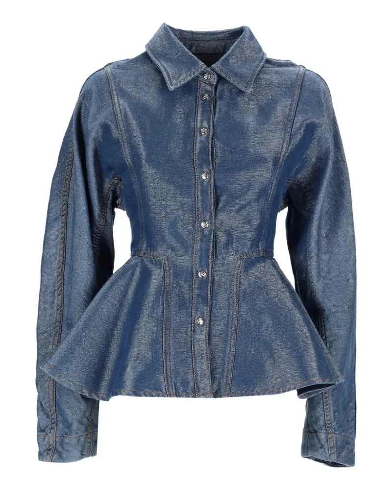 Ganni peplum shirt - Blau Blau