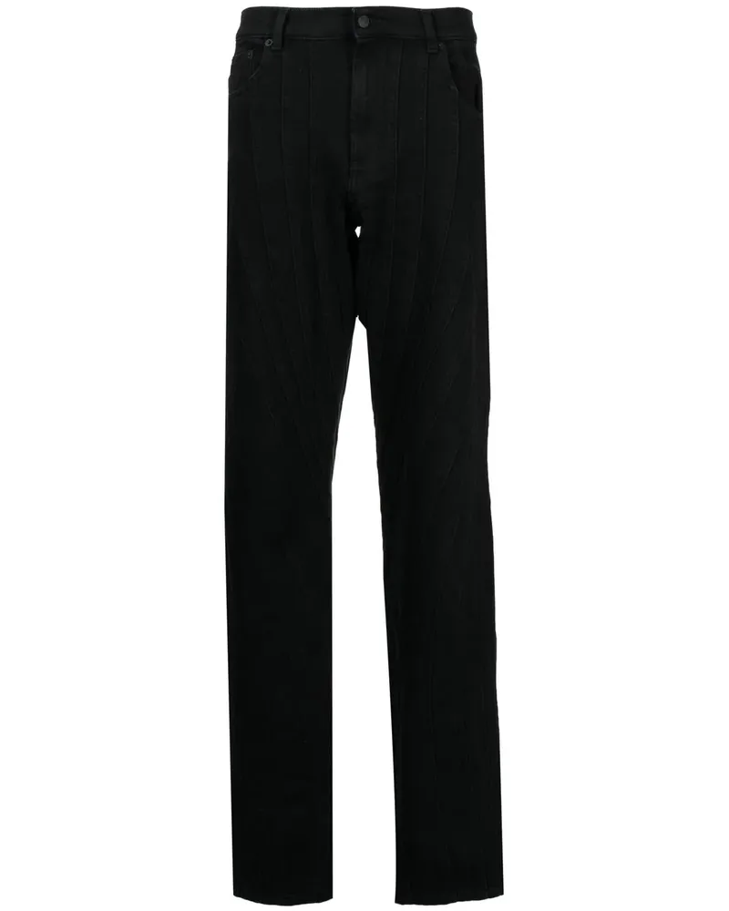 Thierry Mugler Jeans mit Baggy-Cut - Schwarz Schwarz