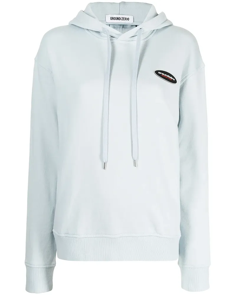Ground Zero Hoodie mit Logo-Patch - Blau Blau