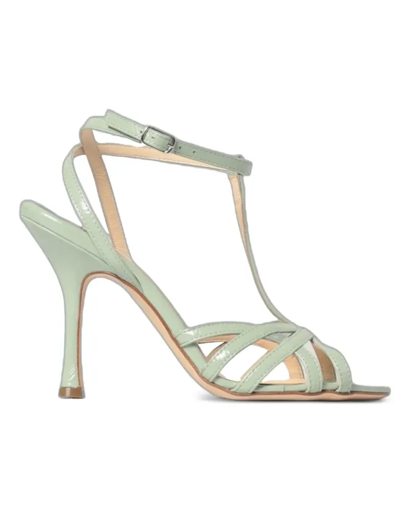 Anna F. patent-finish caged sandals - Grün Grün
