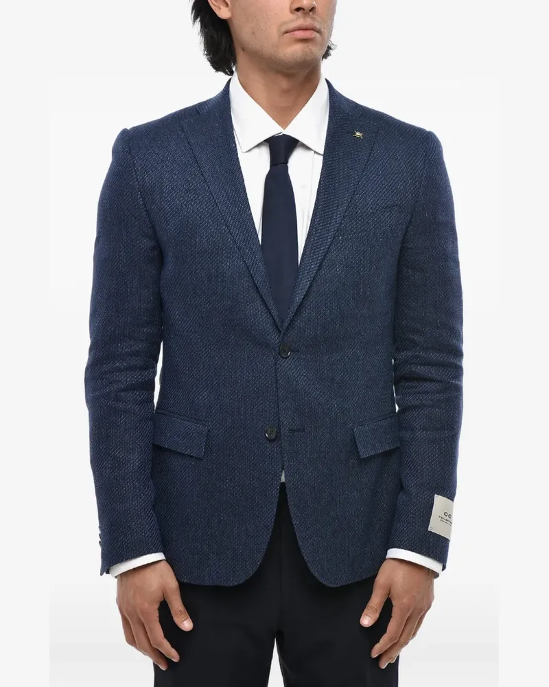 Corneliani single-breasted flap-pocket jacket - Blau Blau