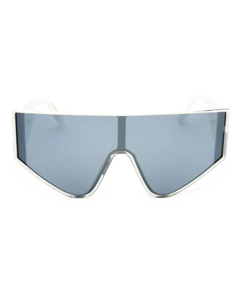 Karl Lagerfeld Shield Sonnenbrille mit geometrischem Gestell - Nude Nude