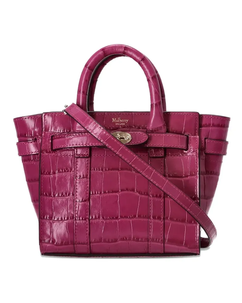 Mulberry Bayswater Tote Bag mit Kroko-Optik - Rosa Rosa