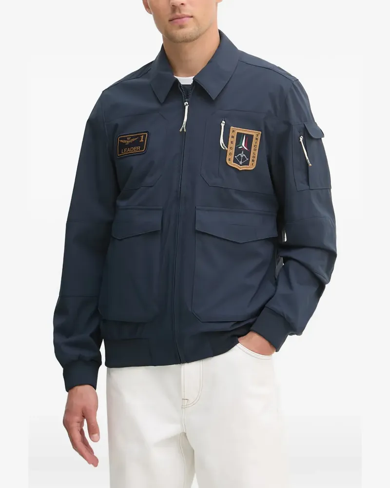 Aeronautica Militare logo-patch military jacket - Blau Blau