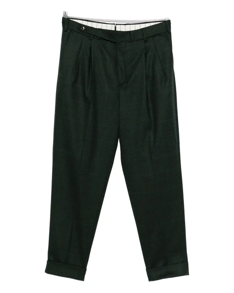 PT TORINO pleat-detail wool trousers - Grün Grün