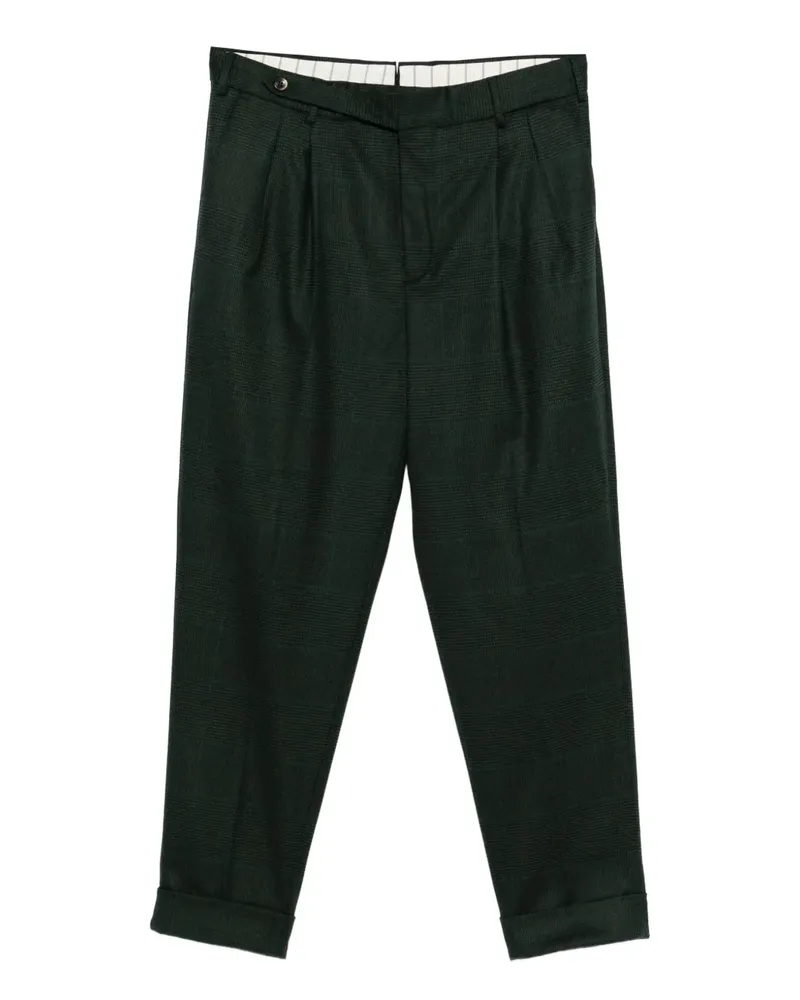 PT TORINO pleat-detail wool trousers - Grün Grün