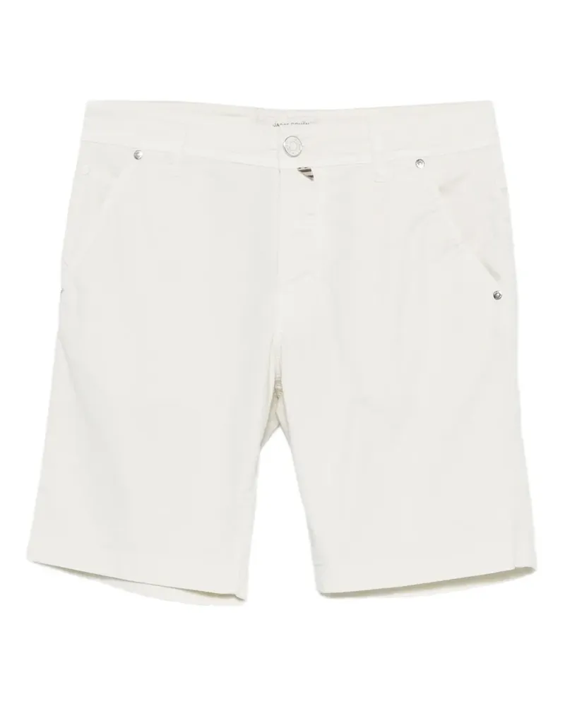 Jacob Cohën logo-patch shorts - Weiß Weiß
