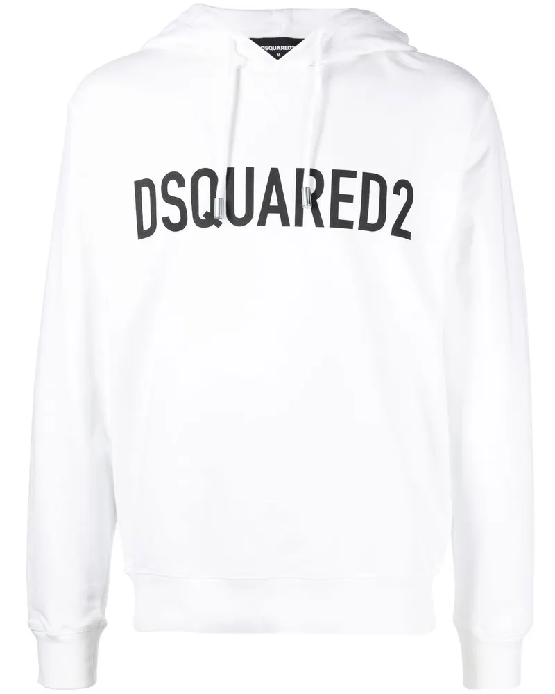 Dsquared2 Hoodie mit Logo-Print - Weiß Weiß