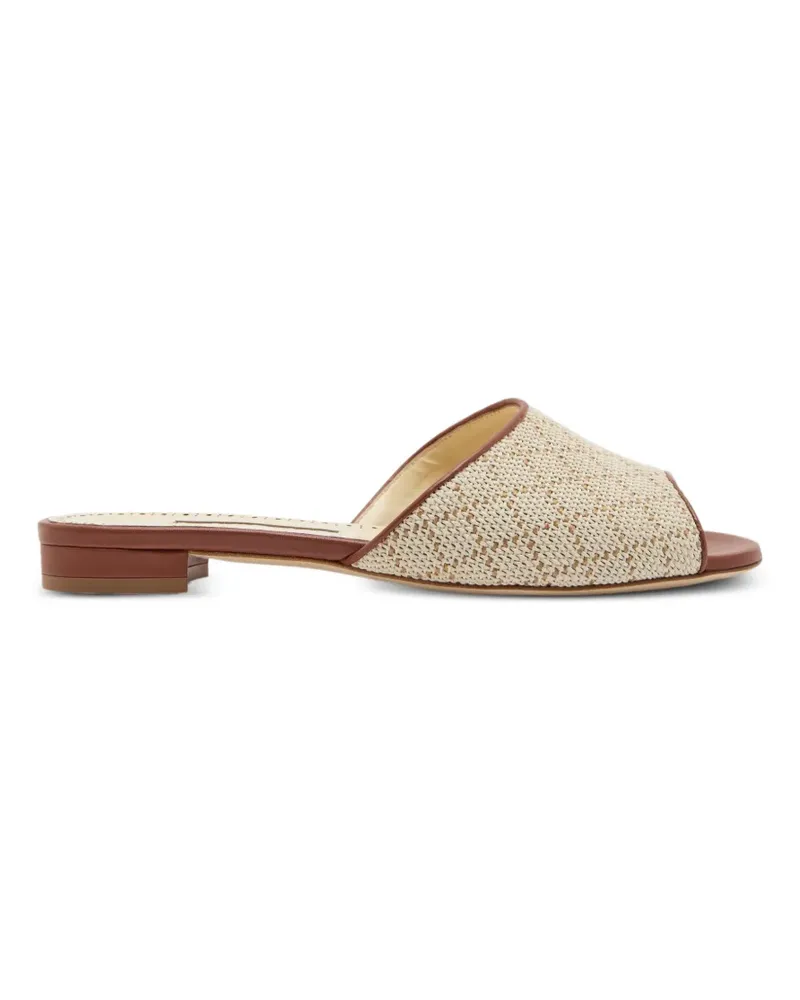 Manolo Blahnik Gewebte Smirnapla 10 Sandalen - Nude Nude