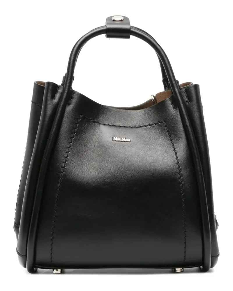 Max Mara Extra kleine Marine Tasche aus Leder - Schwarz Schwarz