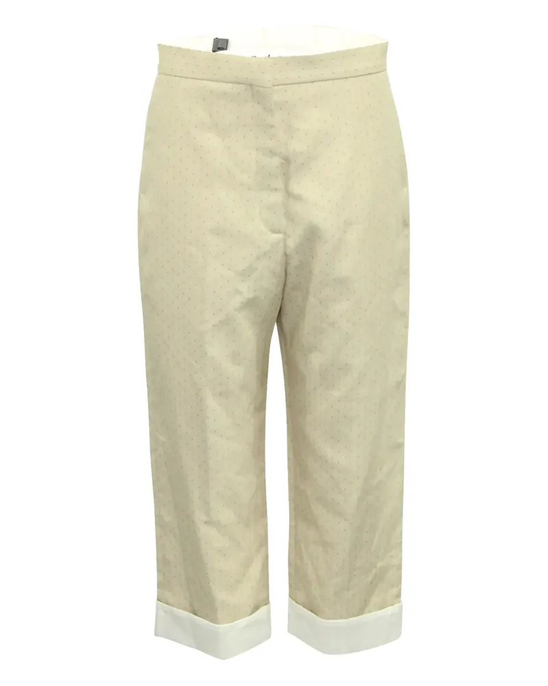 Sandro wide-leg cropped trousers - Nude Nude