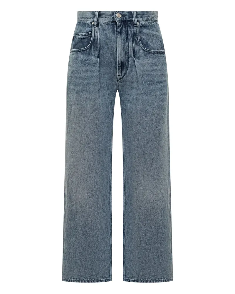Isabel Marant Wide-Leg-Hose mit Bundfalten - Blau Blau