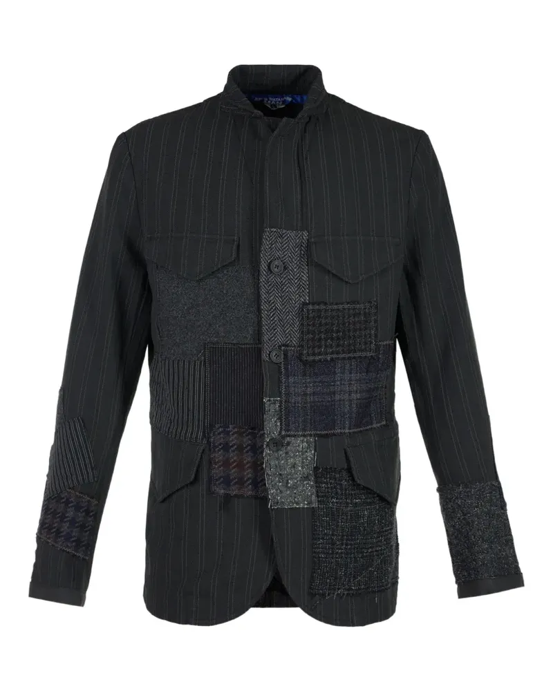 Junya Watanabe Patchwork-Jacke mit Nadelstreifen - Grau Grau