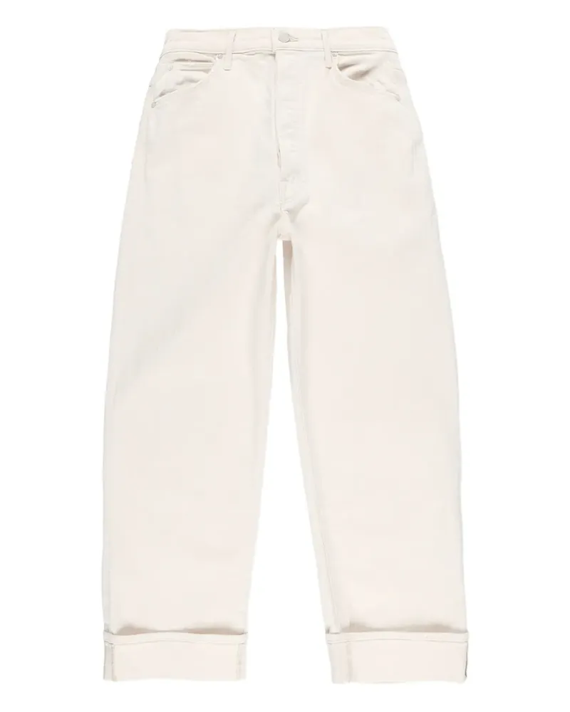 Mother Spitfire Jeans mit Umschlag - Weiß Weiß