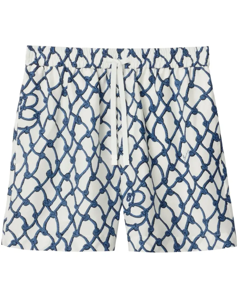 Burberry Knot Shorts aus Seide - Weiß Weiß