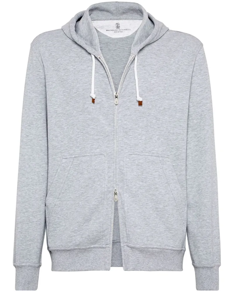 Brunello Cucinelli Kapuzenjacke mit Reißverschluss - Grau Grau