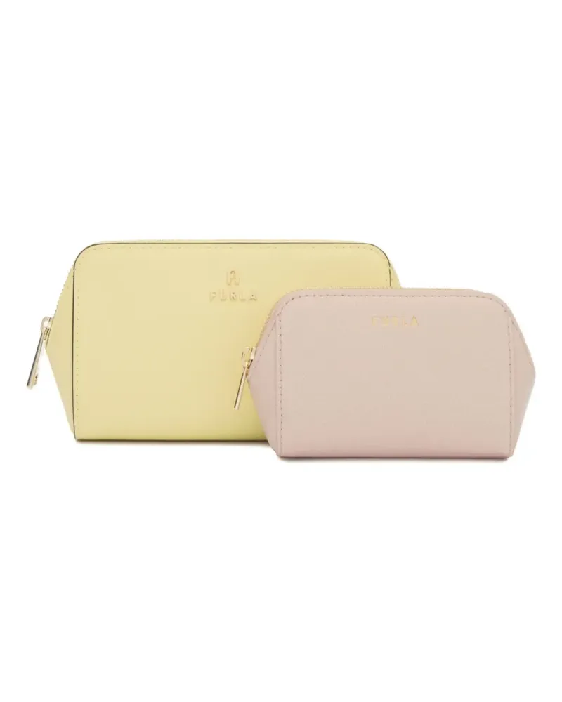 Furla Camelia Kosmetiktasche mit Reißverschluss - Gelb Gelb