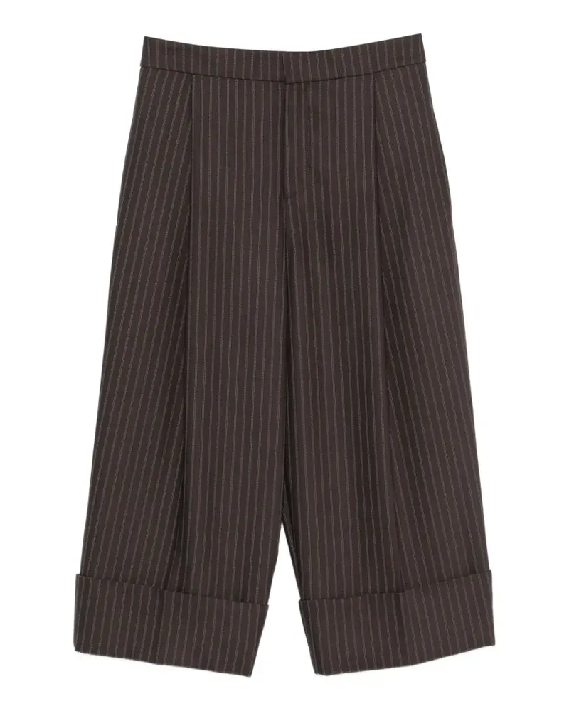 Elisabetta Franchi Hose mit Nadelstreifen - Braun Braun