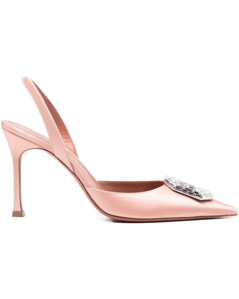 Amina Muaddi Camelia Slingback-Pumps 90mm - Rosa Rosa