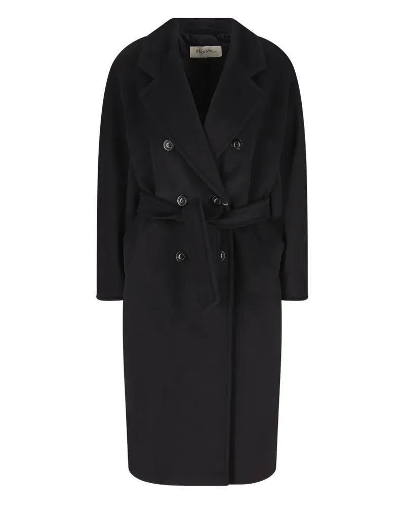 Max Mara Doppelreihiger Mantel mit Gürtel - Schwarz Schwarz