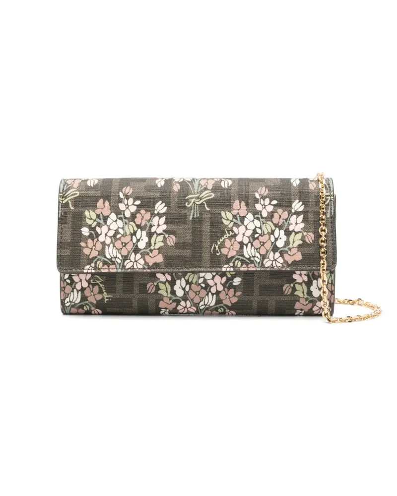 Fendi Roma Continental Clutch - Braun Braun