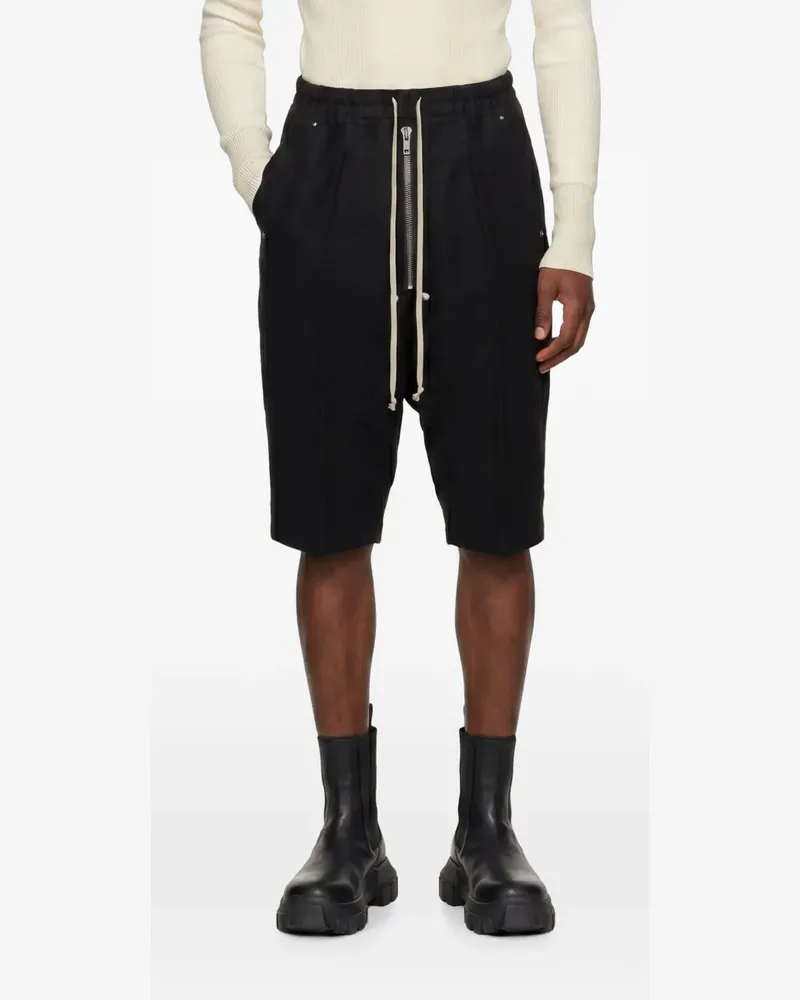 Rick Owens drawstring-waist drop-crotch shorts - Schwarz Schwarz