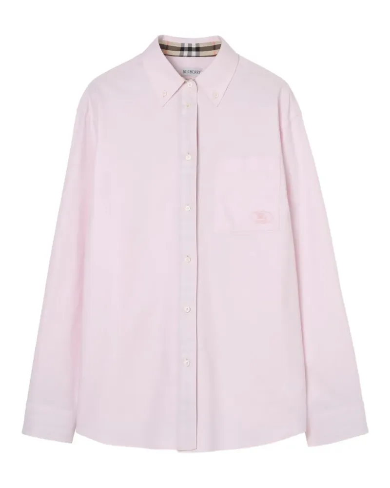 Burberry relaxed fit cotton Oxford shirt - Rosa Rosa