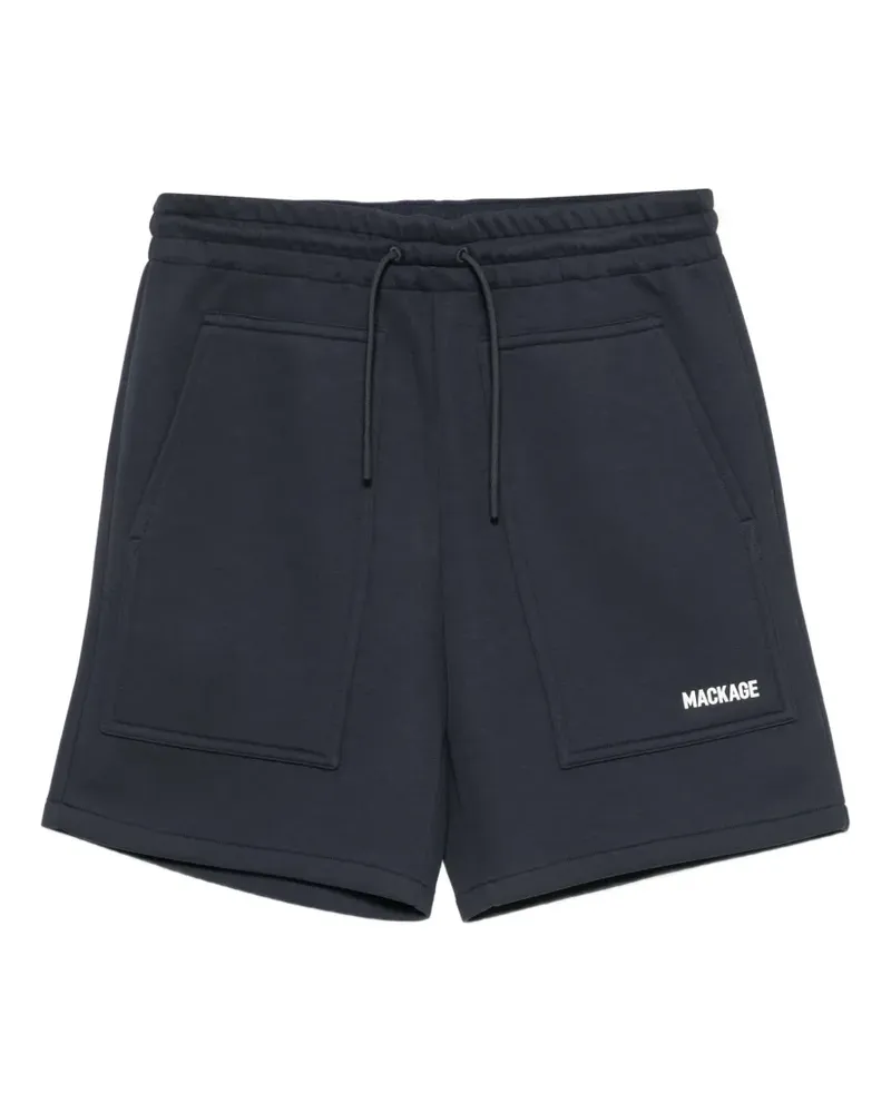 Mackage Elwood-R logo-print drawstring shorts - Blau Blau