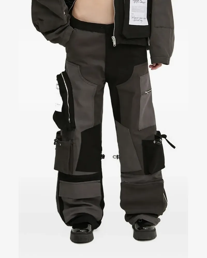 Karl Lagerfeld Cargohose im Patchwork-Look - Schwarz Schwarz