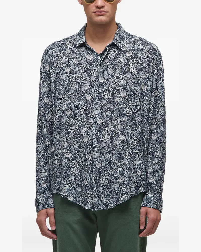 Osklen Hemd mit Blumen-Print - Grau Grau