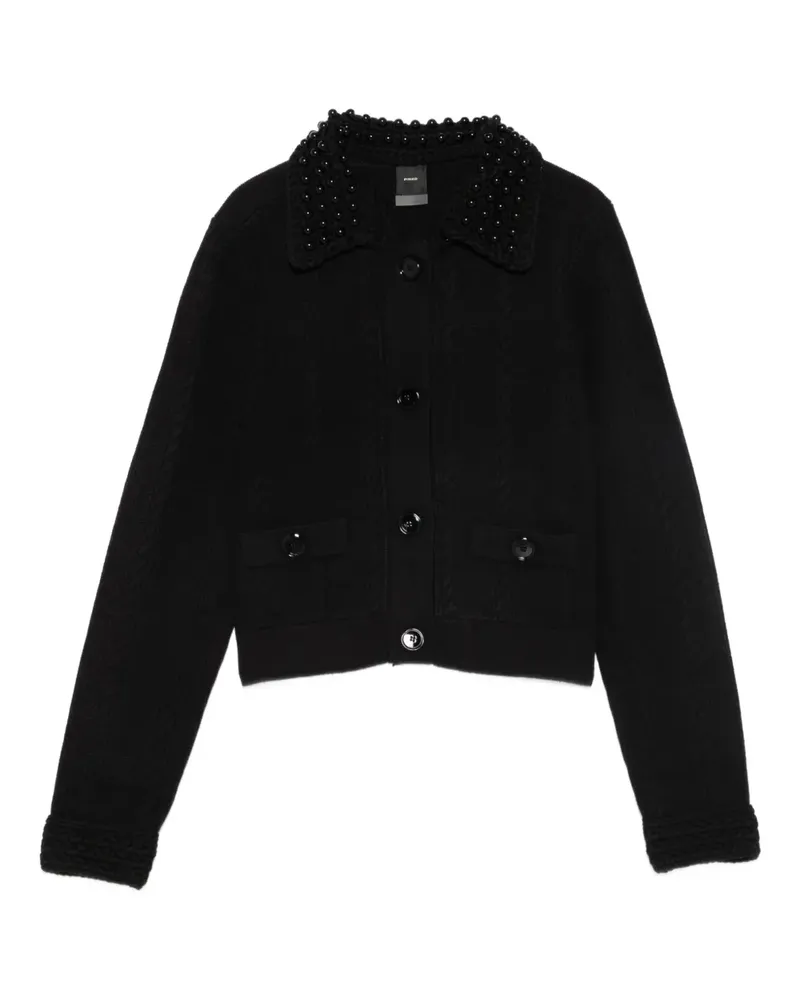 Pinko Cardigan mit verziertem Kragen - Schwarz Schwarz