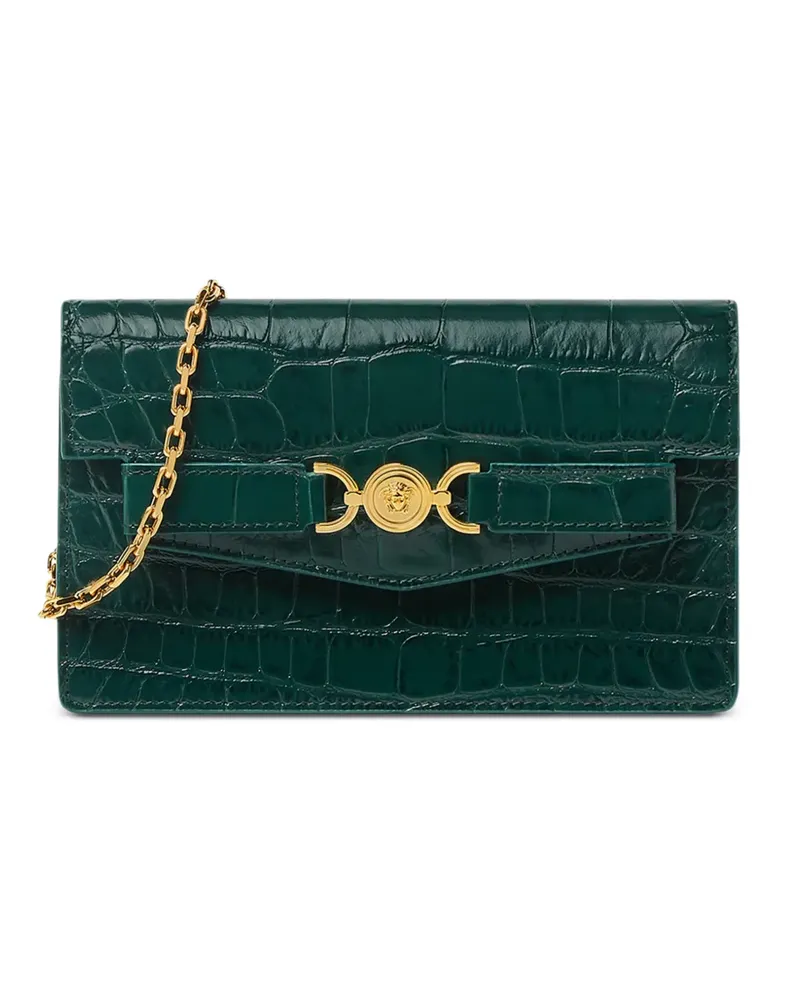Versace Medusa '95 croc-embossed wallet - Grün Grün